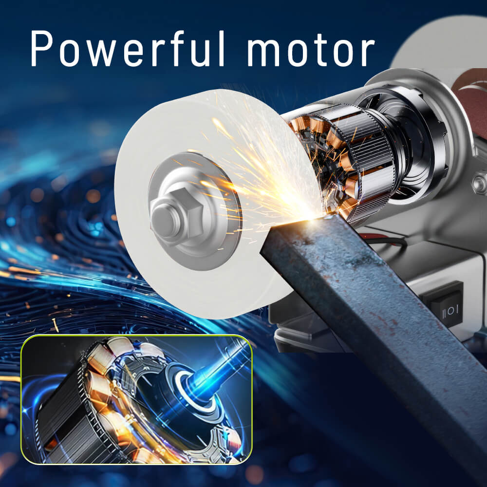 Mini Belt Sander – 7-Speed Adjustable Electric Belt Sander for Wood, Metal & Knife Making