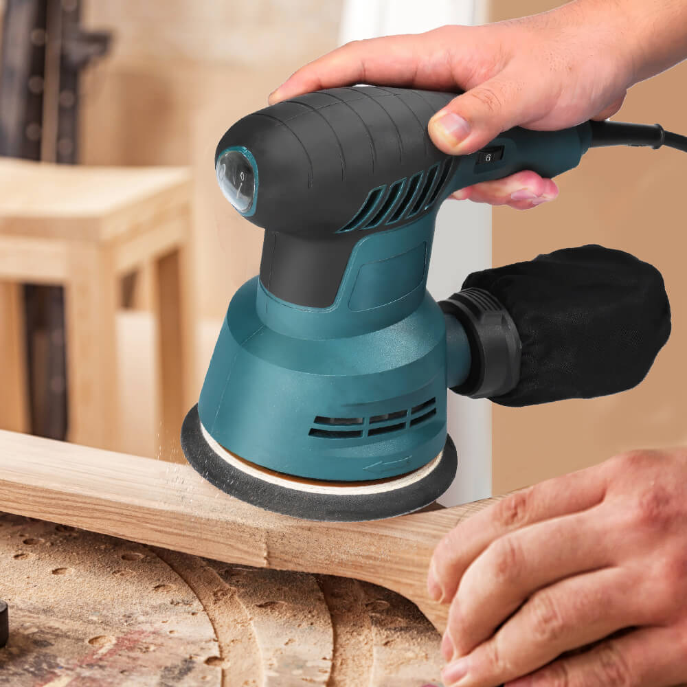 300W Variable Speed Orbital Sander with Dust Collection – 6-Speed Electric Palm Sander for Wood & Paint