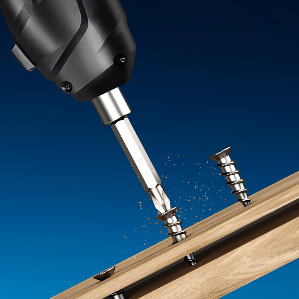 Electric Screwdriver Set with LED Light and Dual Position Handle