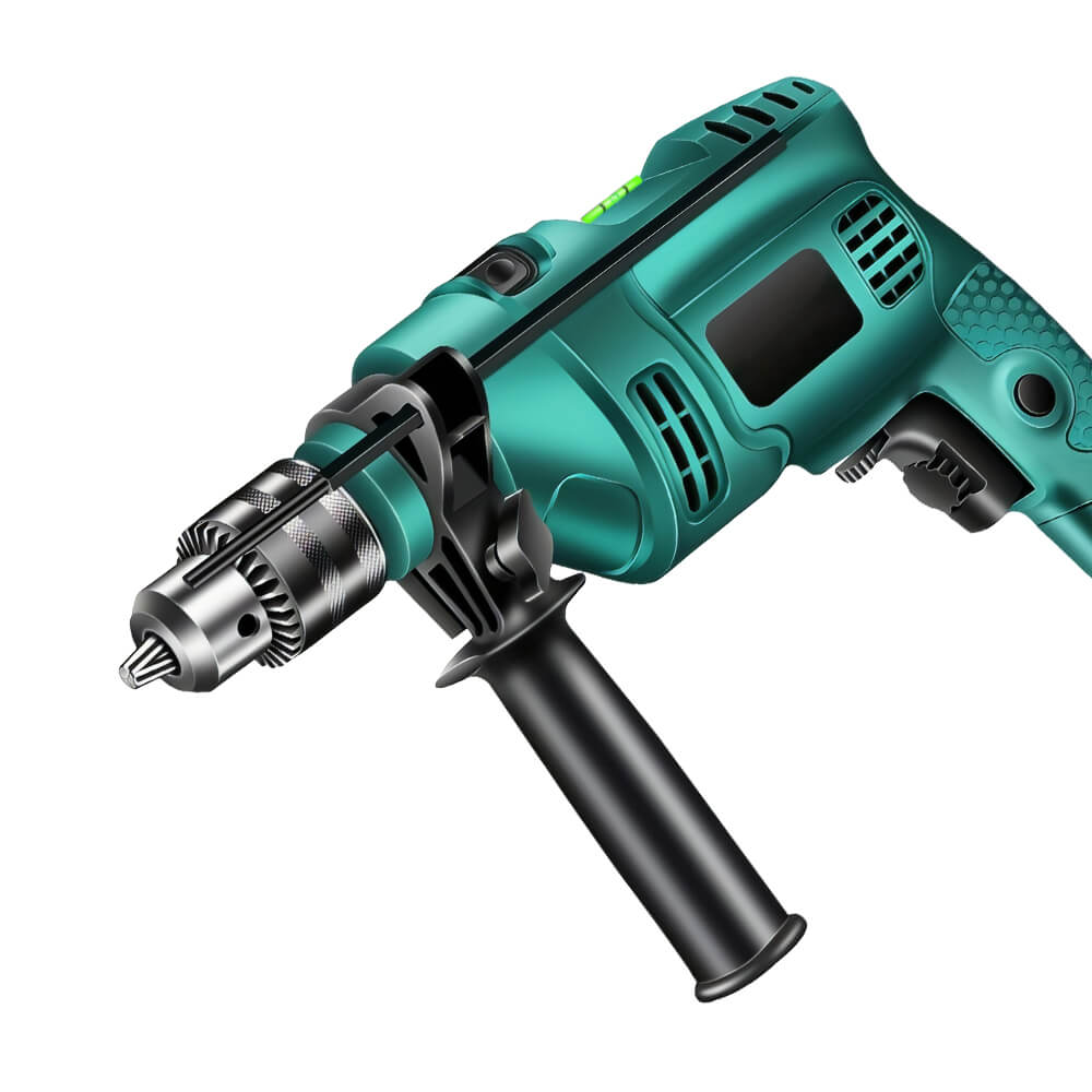 Corded Hammer Drill Kit, 7 Drill Bits, 360° Rotating Handle, Variable Speed