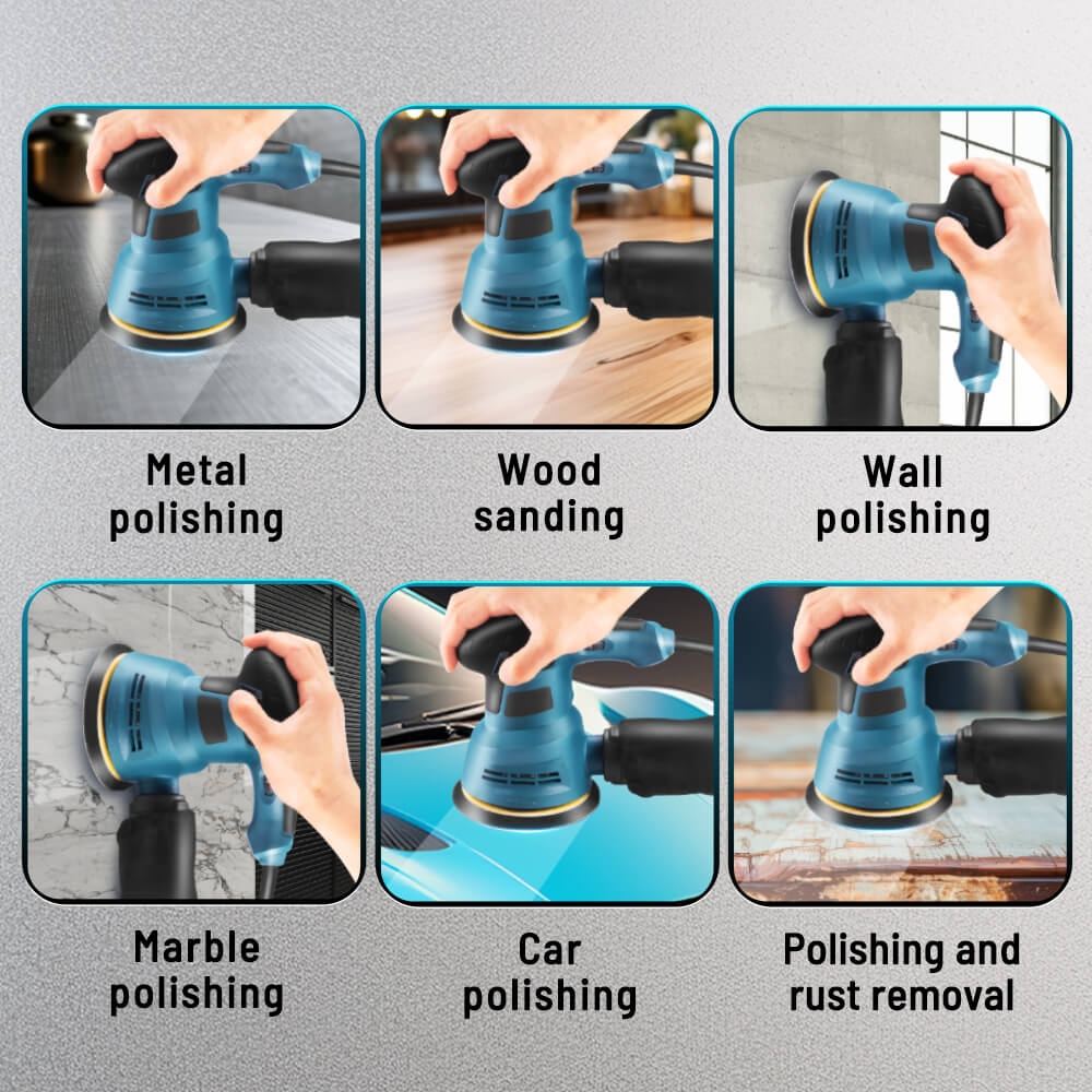 300W Variable Speed Orbital Sander with Dust Collection – 6-Speed Electric Palm Sander for Wood & Paint