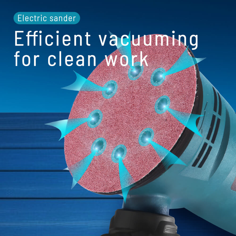 300W Variable Speed Orbital Sander with Dust Collection – 6-Speed Electric Palm Sander for Wood & Paint