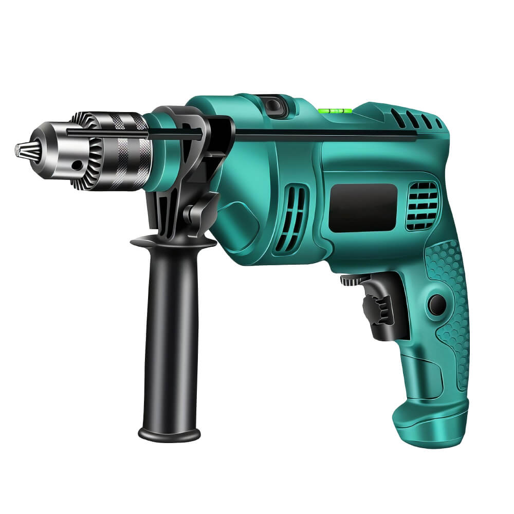 Corded Hammer Drill Kit, 7 Drill Bits, 360° Rotating Handle, Variable Speed