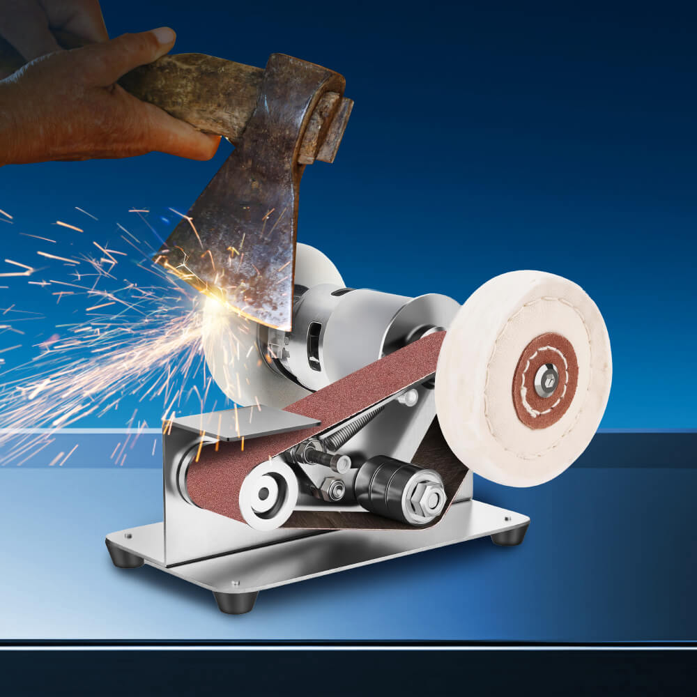 Mini Belt Sander – 7-Speed Adjustable Electric Belt Sander for Wood, Metal & Knife Making