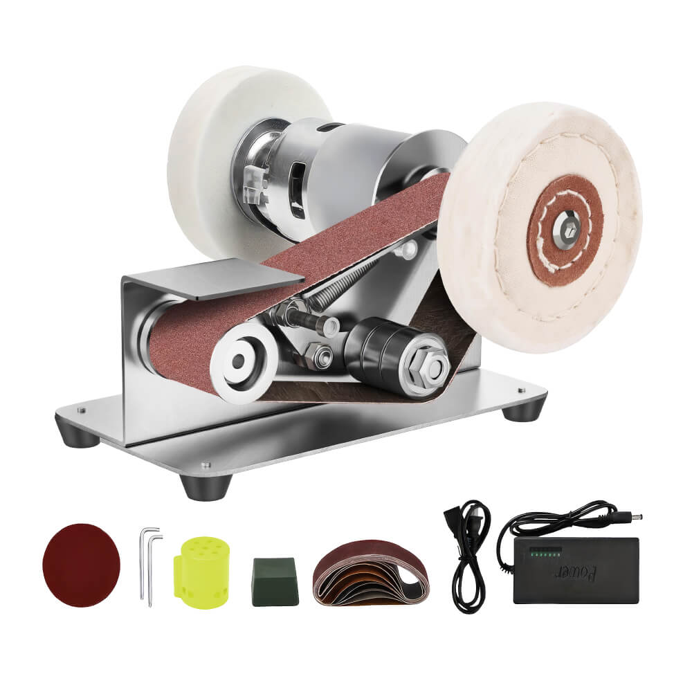 Mini Belt Sander – 7-Speed Adjustable Electric Belt Sander for Wood, Metal & Knife Making
